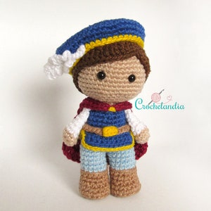 PDF: Prince Florian inspired amigurumi doll - crochet pattern by Crochelandia
