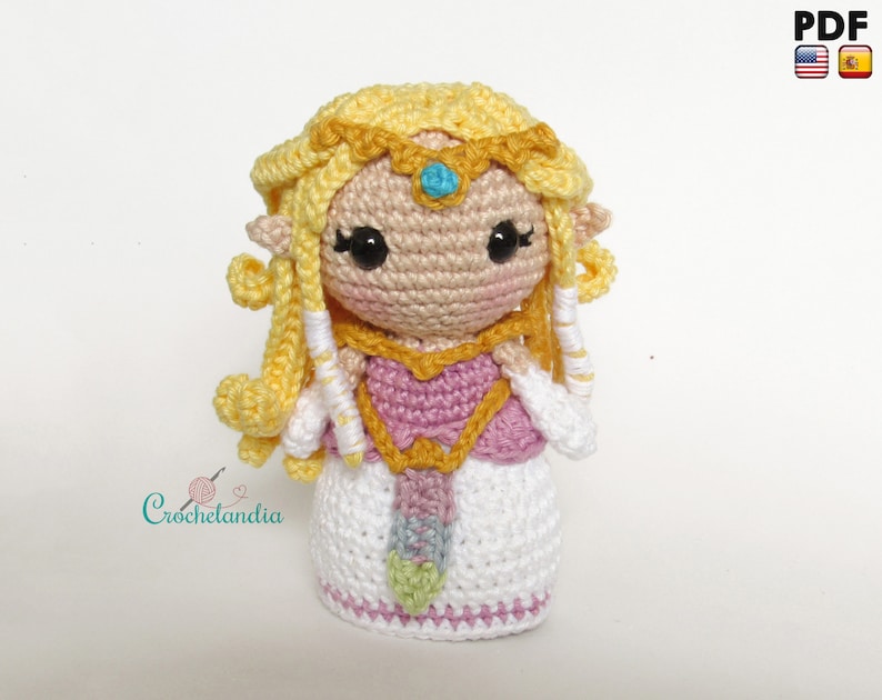 PDF: Zelda inspired amigurumi doll crochet pattern by Crochelandia image 1