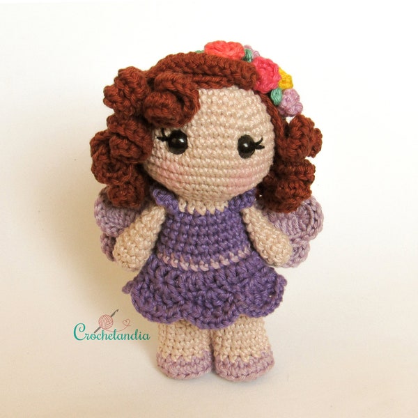 PDF: Libelle, the fairy amigurumi doll - crochet pattern by Crochelandia