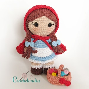 PDF: Little Red Riding Hood amigurumi doll - crochet pattern by Crochelandia