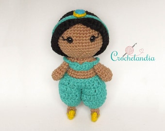 PDF: Jasmine inspired amigurumi doll - crochet pattern by Crochelandia