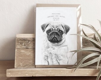Pug Birthday Card With Pugs and Kisses, Printable Birthday Card, Happy ...