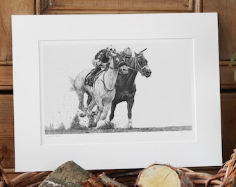 Horse Racing Art Print Giclee Limited Edition