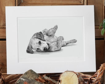 Labrador Puppy Art Print Limited Edition Giclee