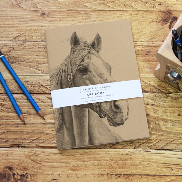 Personalised Horse A5 Sketch Notepad Kraft