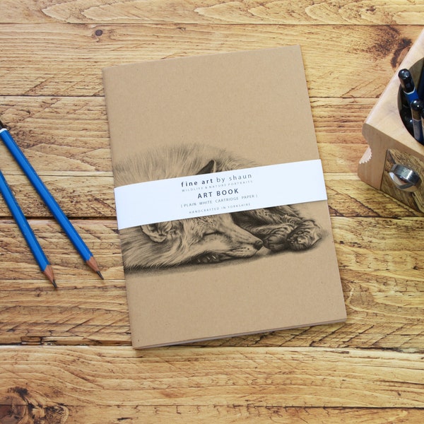 Personalised Fox A5 Sketch Notepad Kraft