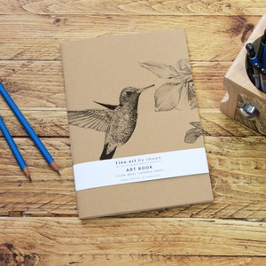 Personalised Hummingbird A5 Sketch Notepad Kraft