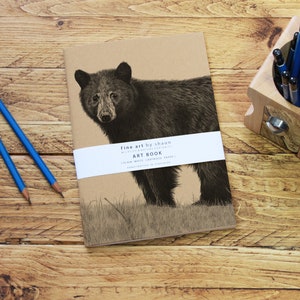 Personalised Bear A5 Sketch Notepad Kraft