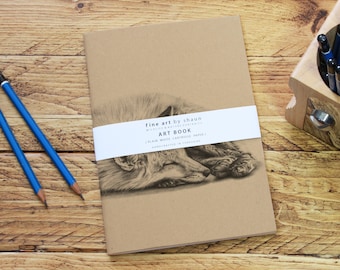 Personalised Fox A5 Sketch Notepad Kraft