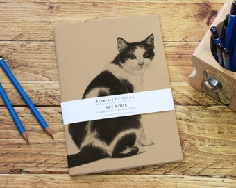 Personalised Cat A5 Sketch Notepad Kraft