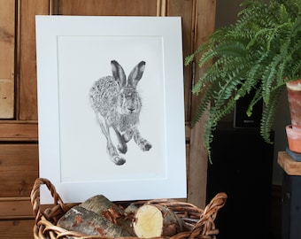 Hare Art Print Giclee Limited Edition