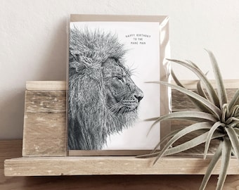 Birthday Greeting Card, Lion