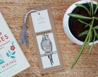 Personalised Budgie Budgerigar Bookmark Bird Book Lover