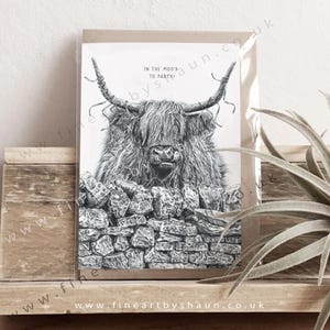 Highland Cow Birthday Greeting Card
