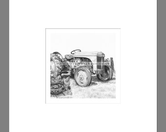Fergie Tractor Art Print Giclee Limited Edition