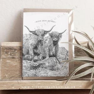 Highland Cattle Birthday Greeting Card