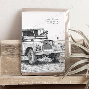 Verjaardag Vaderdagwenskaart, Land Rover