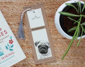 Personalised Pug Dog Bookmark Dog Animal Book Lover