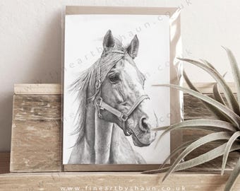 Biglietto di auguri di compleanno a tema cavallo