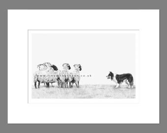 Sheep Herding Art Print Giclee Limited Edition