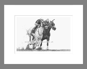 Horse Racing Art Print Giclee Limited Edition
