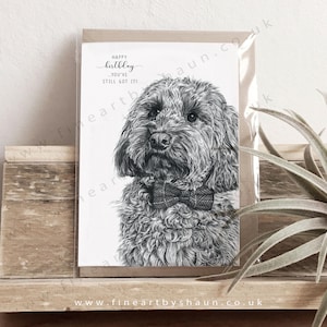 Carte de voeux d'anniversaire de chien