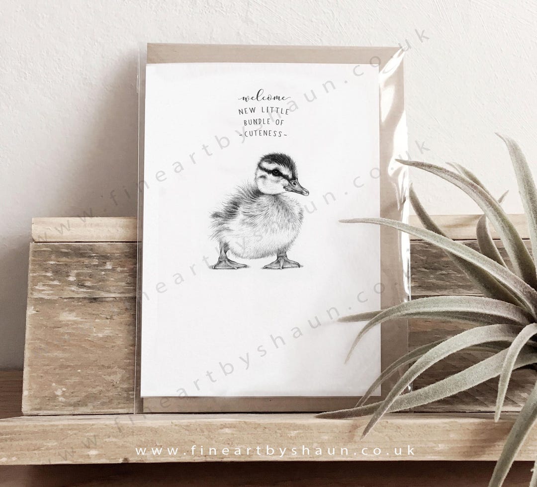 New Baby Duckling Greeting Card - Etsy