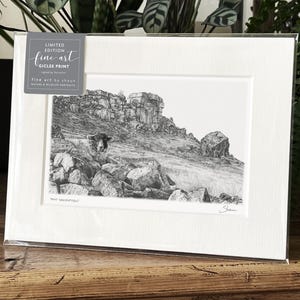 Ilkley Koe en kalf Art Print Giclee Limited Edition