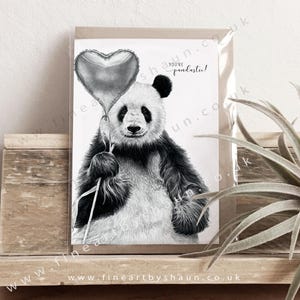Carte de voeux d'anniversaire de panda