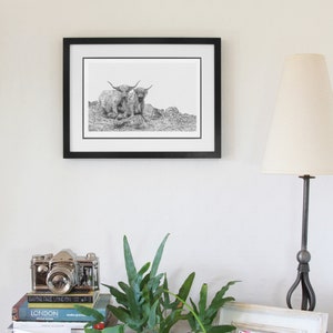 Highland Cattle Coo Art Print Limited Edition Giclee image 3