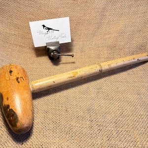 Vintage Lead Workers Boxwood Bossing Mallet with Bamboo Handle