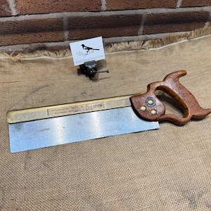 Sierra de espigas traseras de latón n.° 120 de W Tyzack Sons & Turner