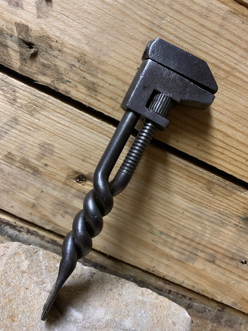 Small Vintage / Antique Twisted Handle Adjustable Wrench Etsy