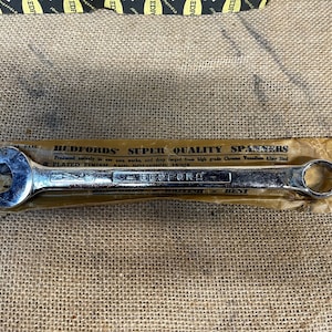 New Old Stock Bedford 3/8 W 7/16 BS combination spanner
