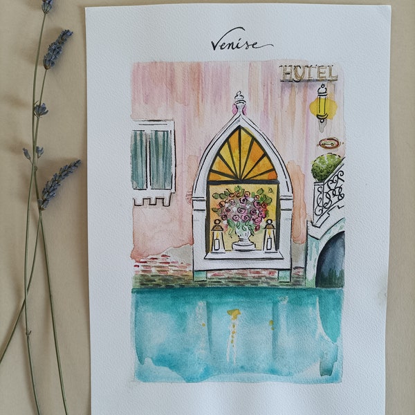 Aquarelle Venise voyage