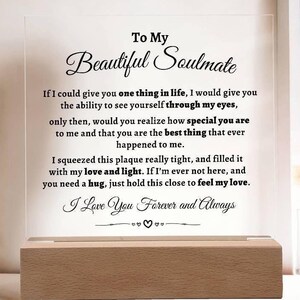 Gift For Soulmate The Best Thing Ever Happened To Me Acrylic Plaque | Soulmate Valentine Birthday Christmas Anniversary Gift