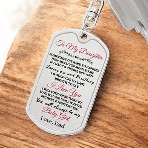 Daughter Keychain | Gift For My Daughter | Daughter Gift | To My Daughter Keepsake |Gift for Daughter Daughter Graduation Birthday Christmas