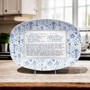 Handwritten Recipe Plate Gift | Personalized Gift for Mom, Grandma | Custom Keepsake for Mother&#39;s Day | Family Recipe Gift | Grandma Recipe
