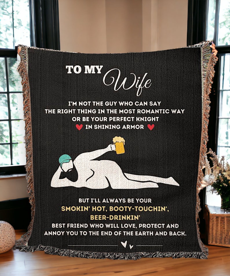 To My Wife Blanket Valentine's Day Christmas Anniversary Gift for Wife