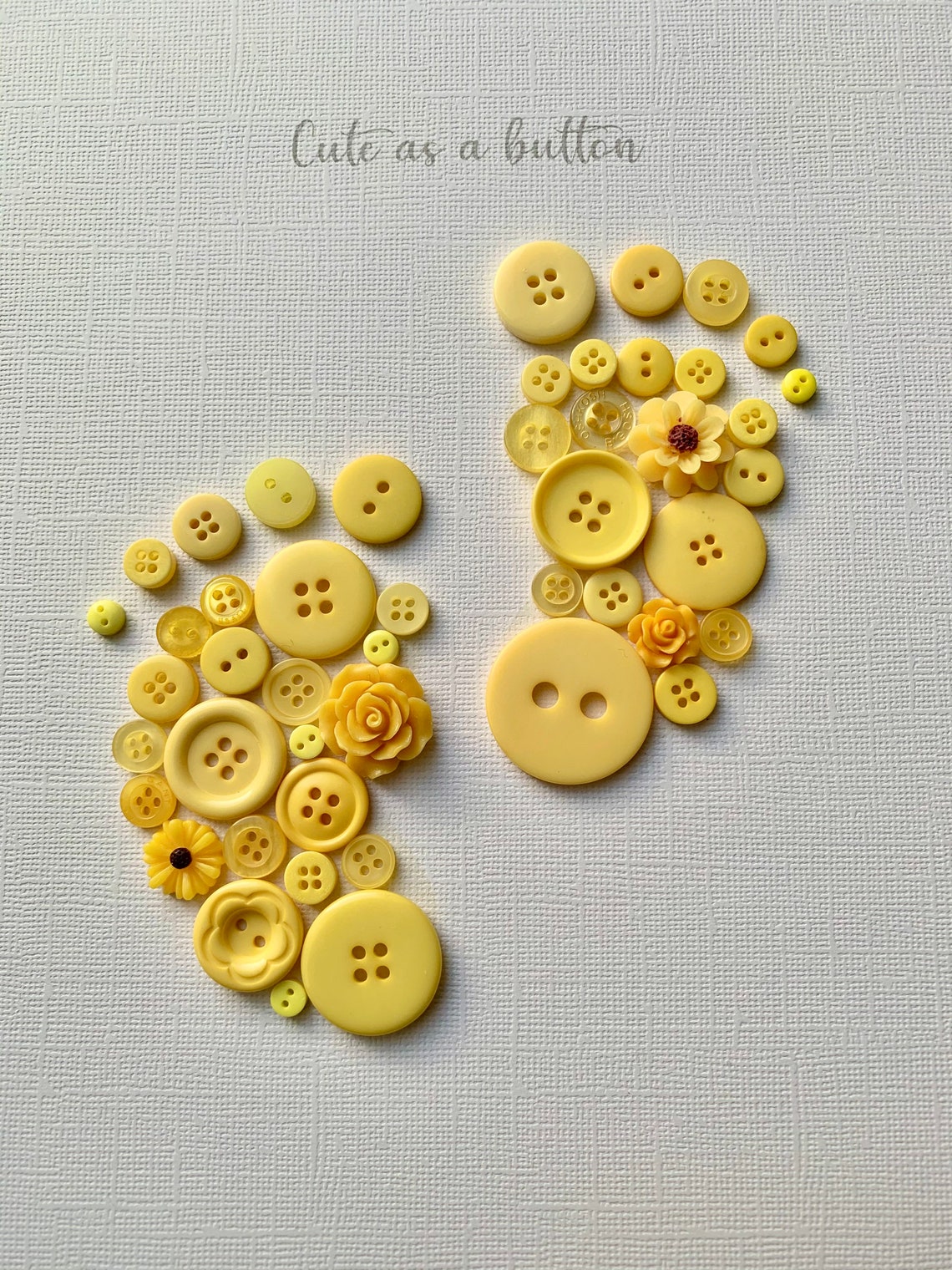 Personalised Baby Girl Button Art Etsy
