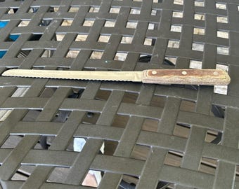 Vintage Forgecraft Stainless Steel Serrated 13 In Knife Japan