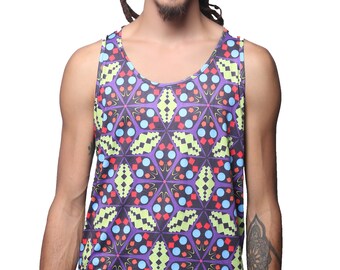 UV aktiv Tanktop, Dryfit, ärmelloses Shirt, Psy Trance, Festival Tanktop, Ultra Tribe, UT, Mann, Celtic Sandos Multi