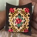 Vtg antique cushion cover hand embroidered- hand made - beautiful colours