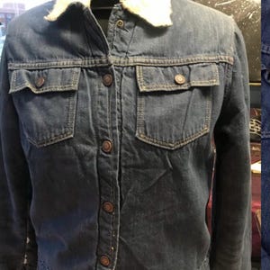 Vtg denim jkt sherpa lined 1970 s  - Sears