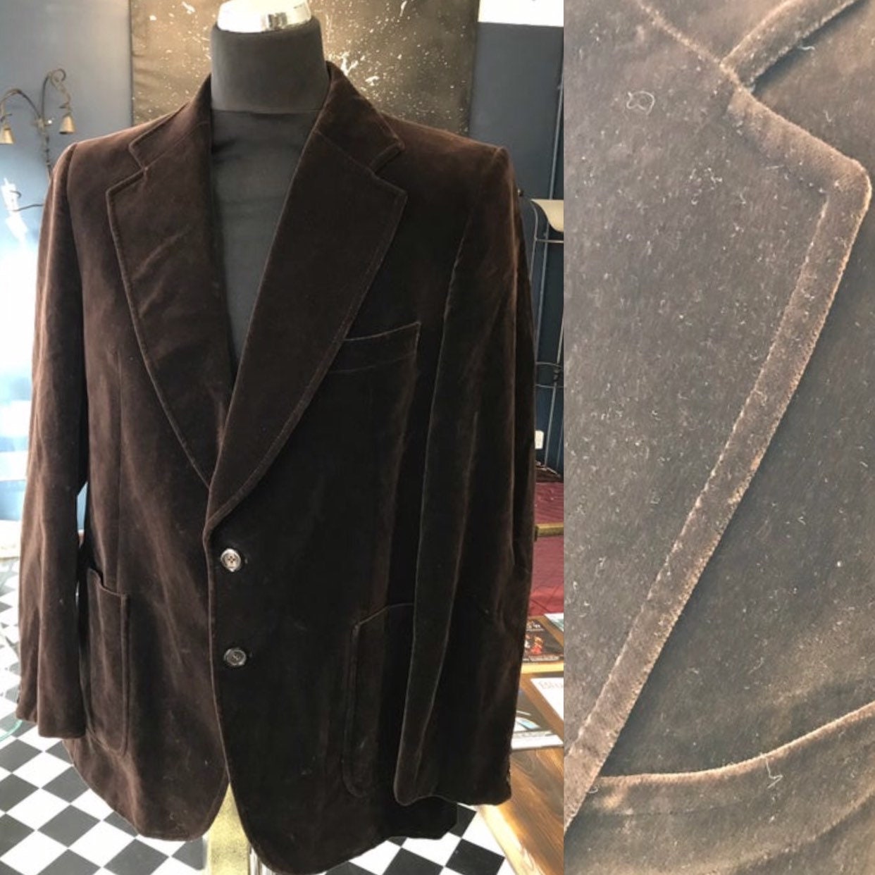 Image of Vtg 70S Jkt Velvet Stmichael Made in Finland