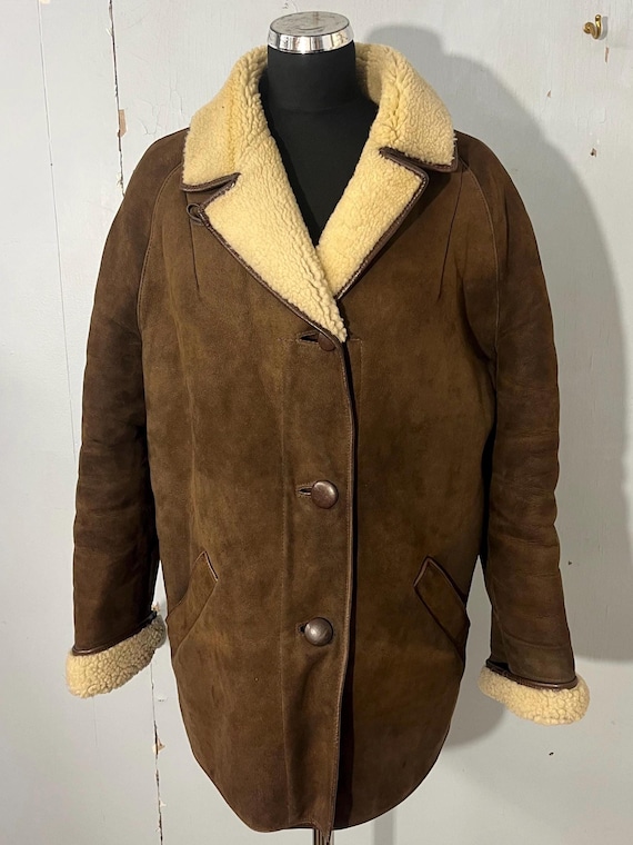 【パレットライフストーリー】 MULTIPLE COAT 古着 Vtg 70s Ladies Sheepskin Coat”morlands”real Sheepskin Made in