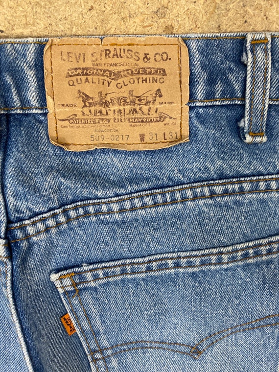 Vtg 31”w Levi 509 Orange Tab Customised Legs Made in USA - Etsy