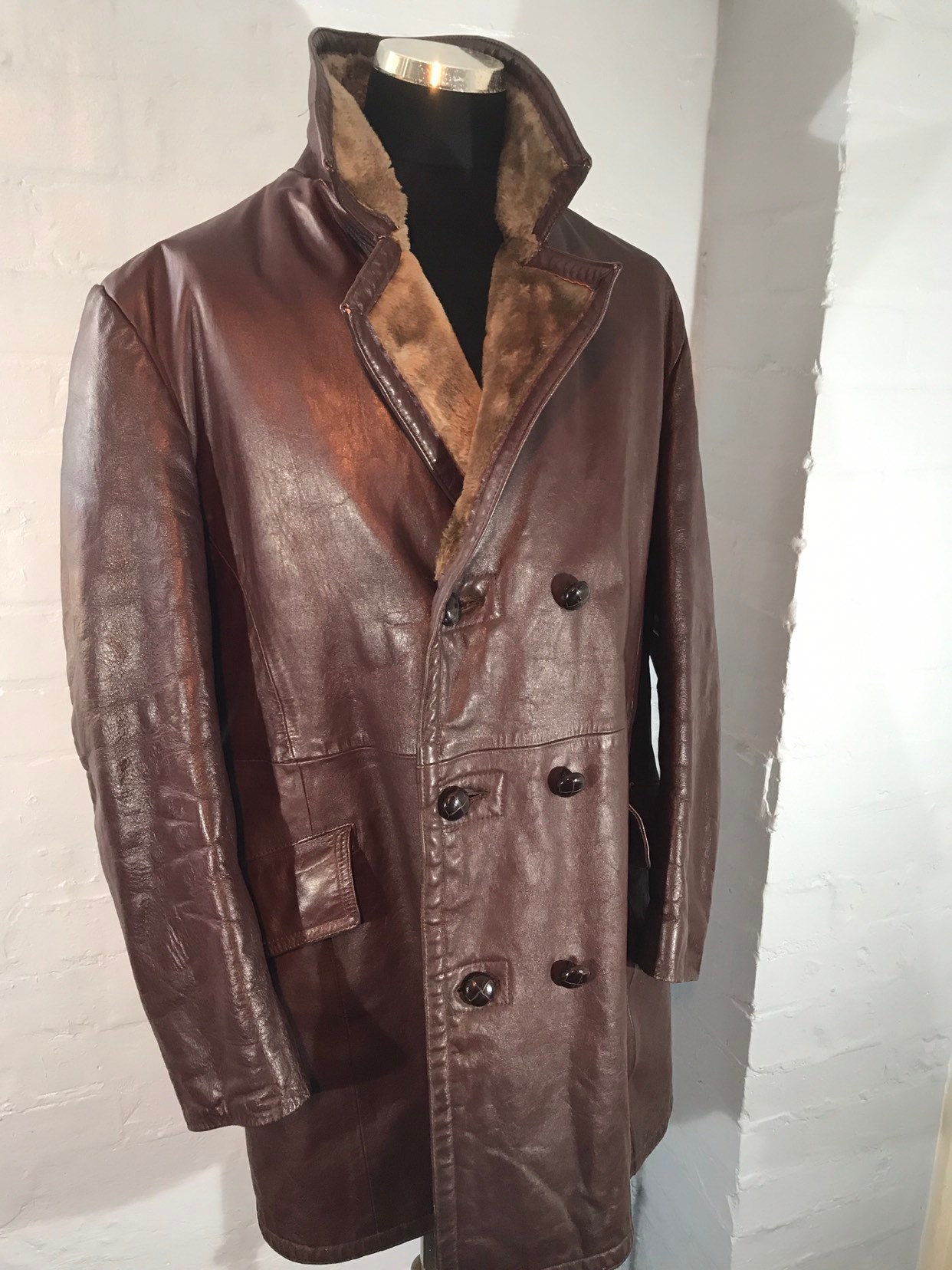 Vtg 70s Leather Jkt 