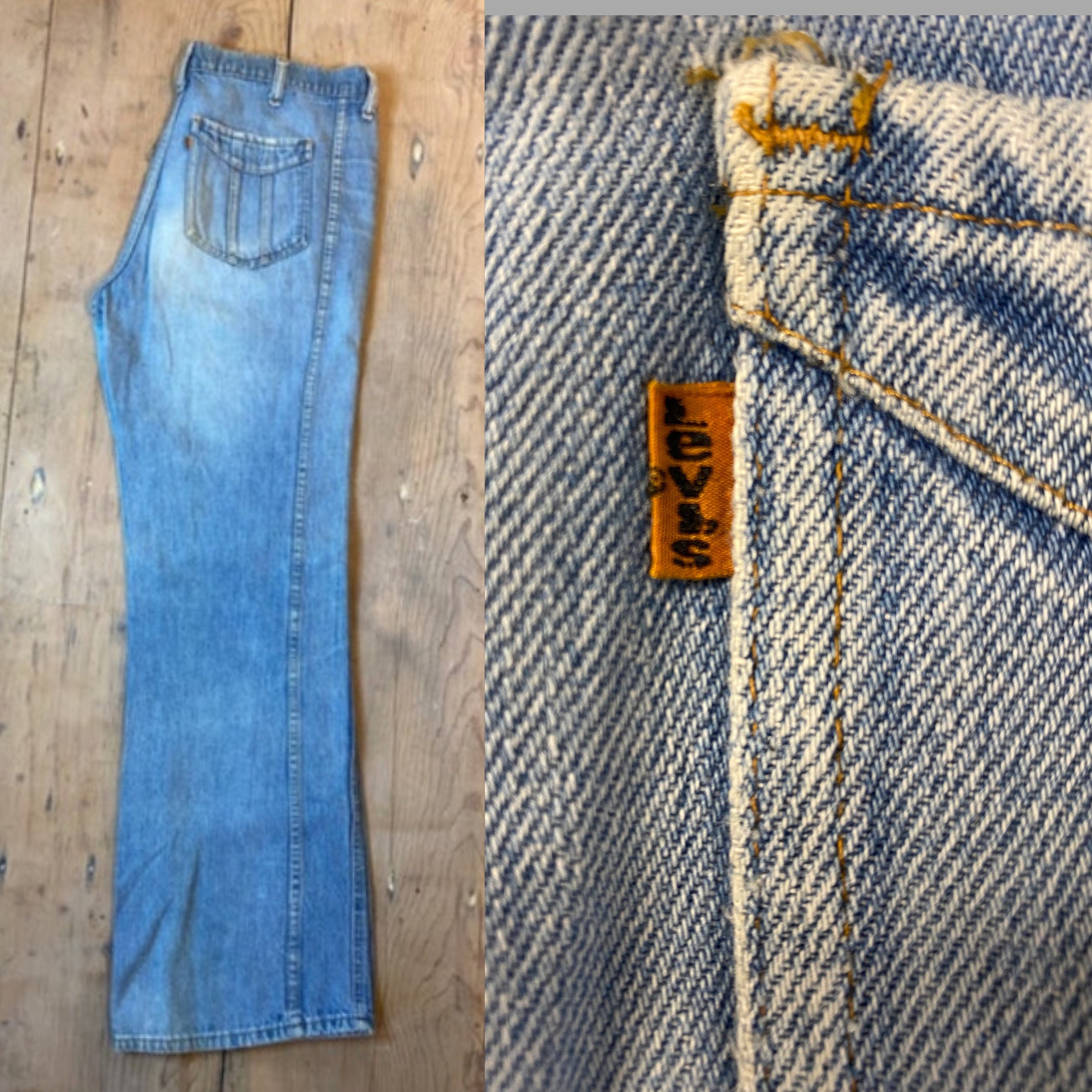 Vintage 70s Levis Orange Tab Jeans Super Soft Denim Sz 36 X 30 Emo Indie  Grunge Light Blue -  Canada