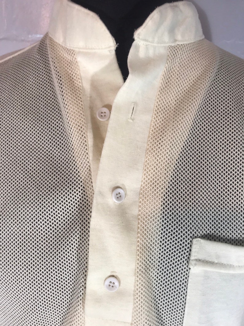Vtg 70s shirt top transparent kings road